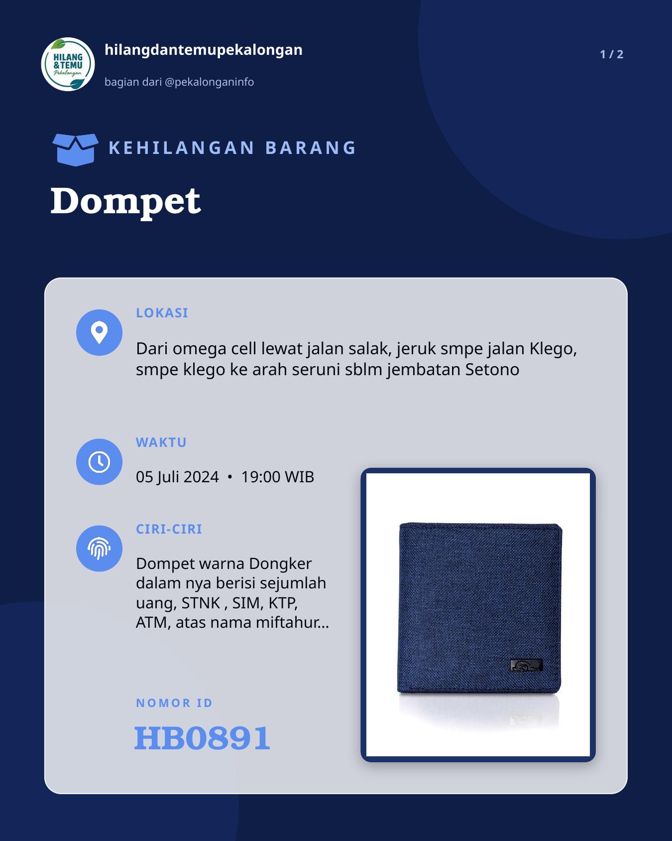 Slide 1 laporan Dompet