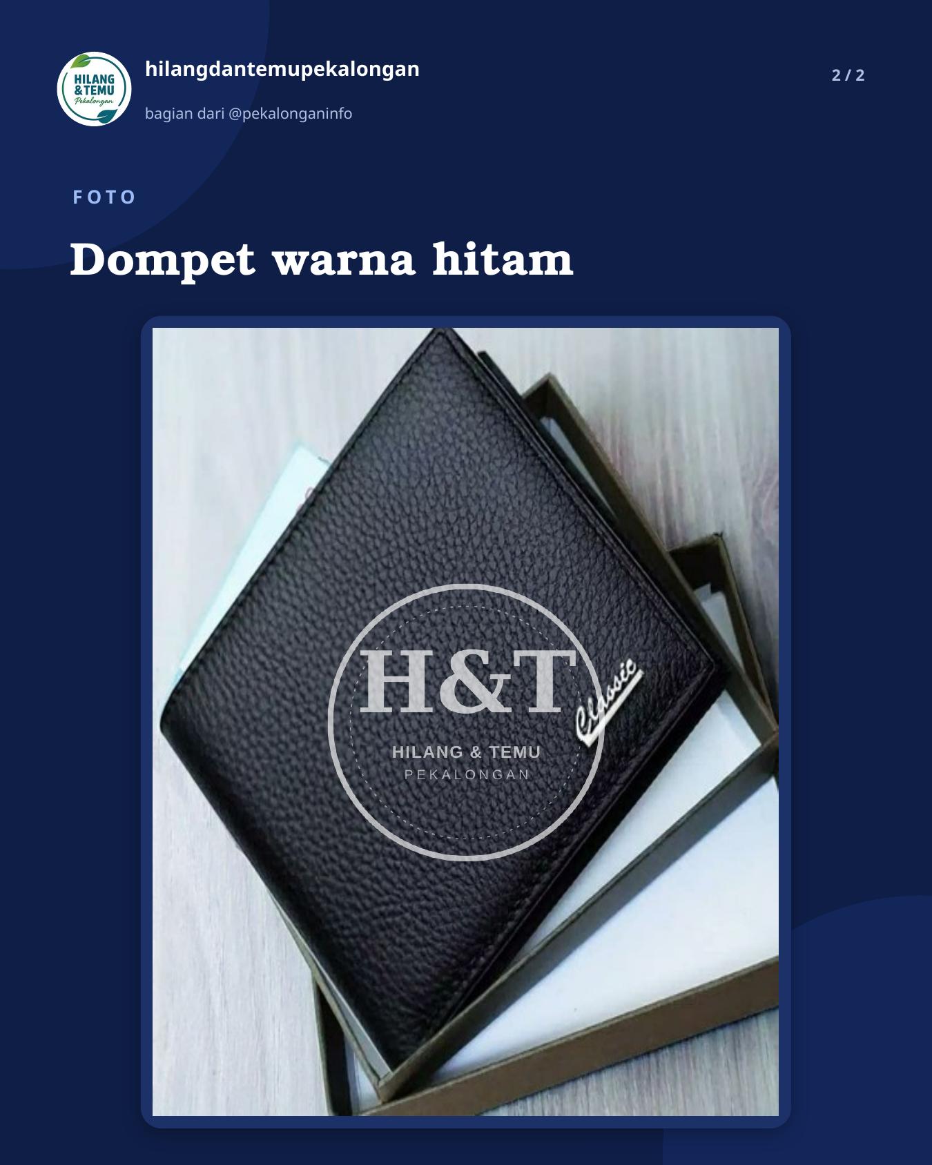 Slide 2 laporan Dompet warna hitam
