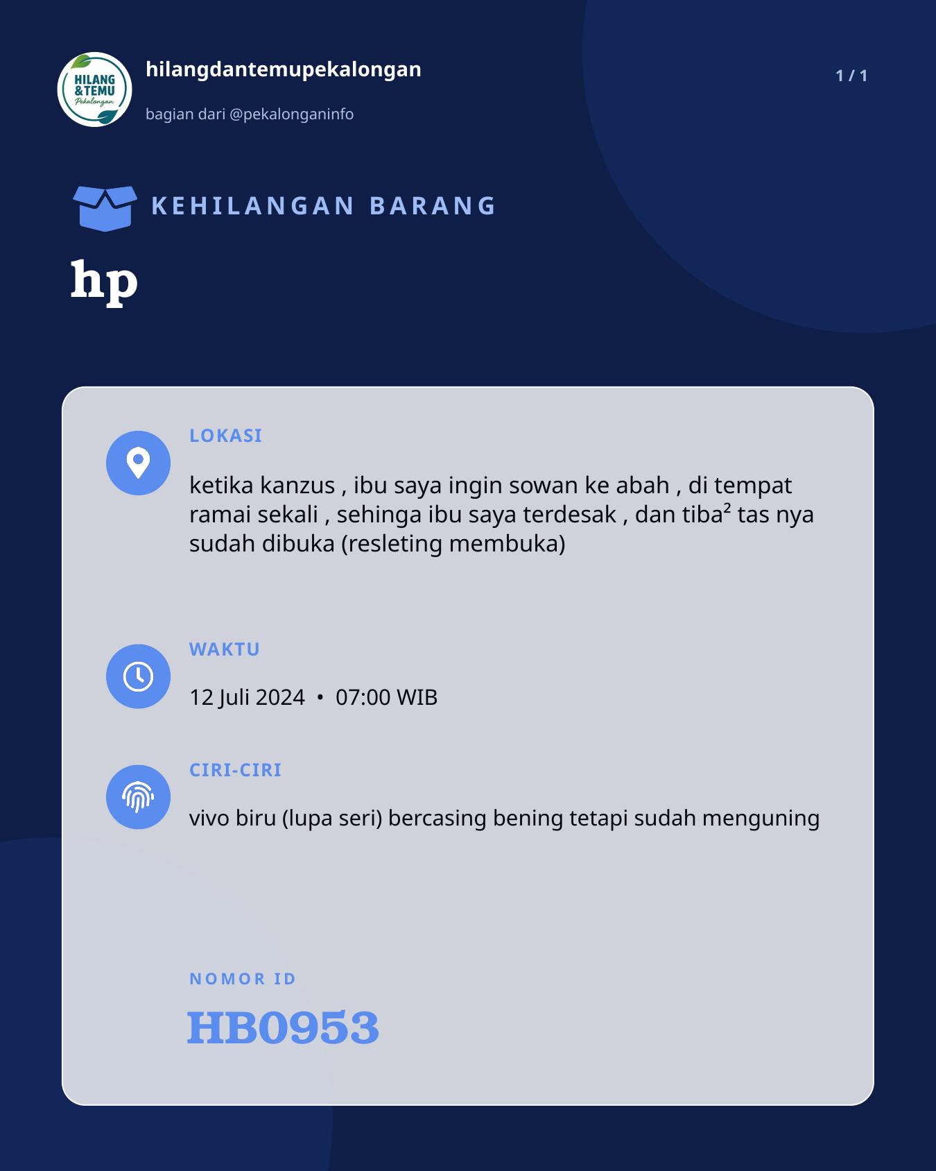 Slide laporan hp (HB0953)