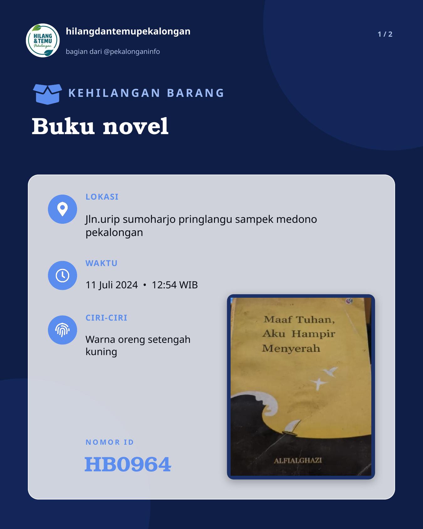 Slide 1 laporan Buku novel
