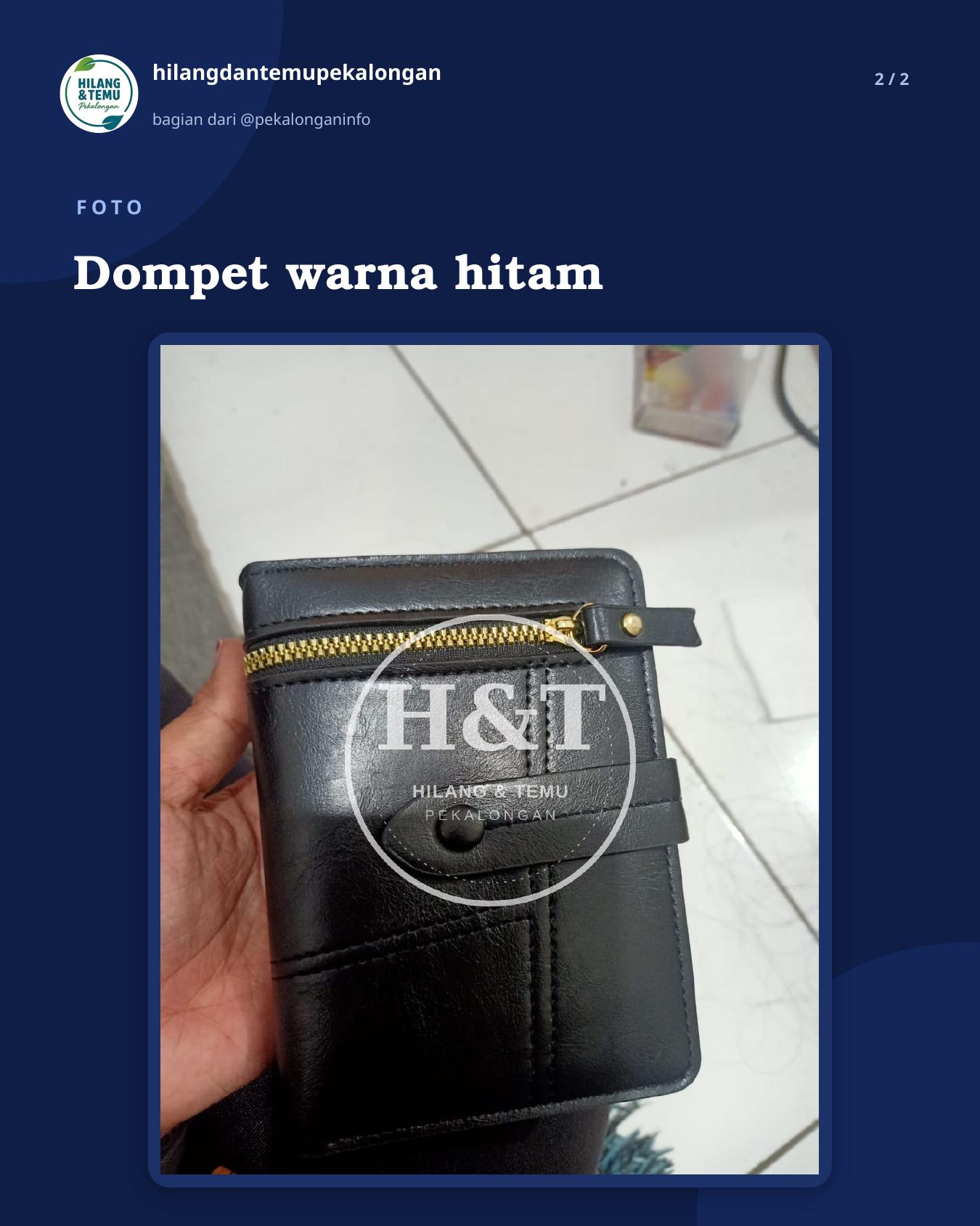 Slide 2 laporan Dompet warna hitam