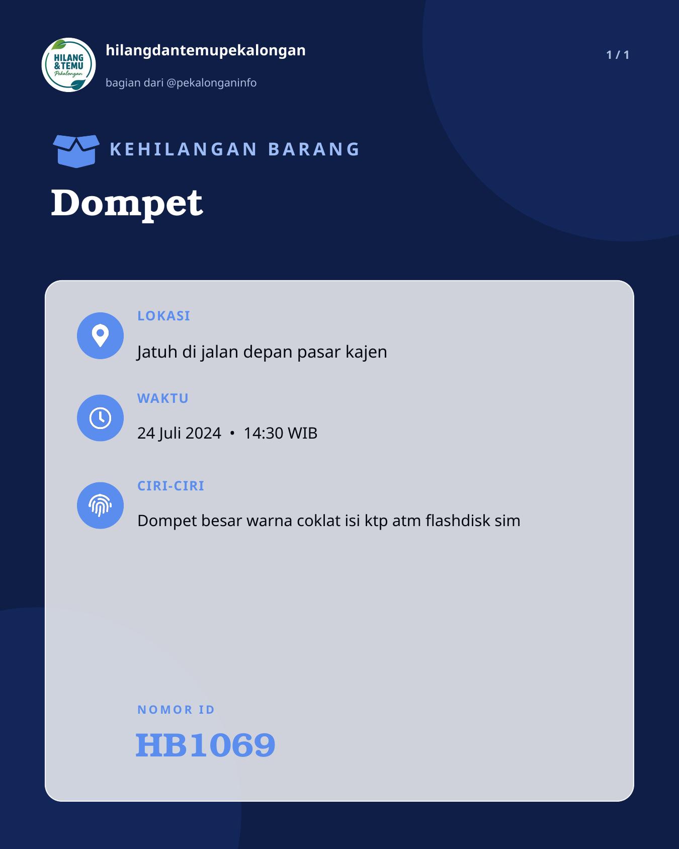Slide laporan Dompet (HB1069)