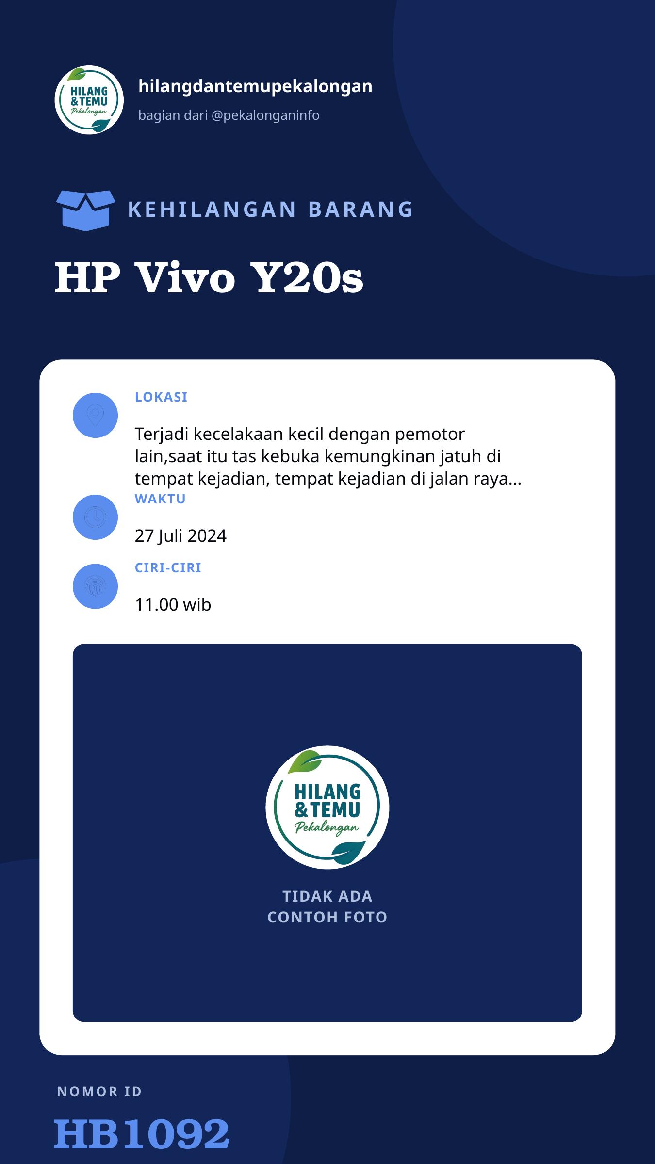Story 9:16 laporan HP Vivo Y20s