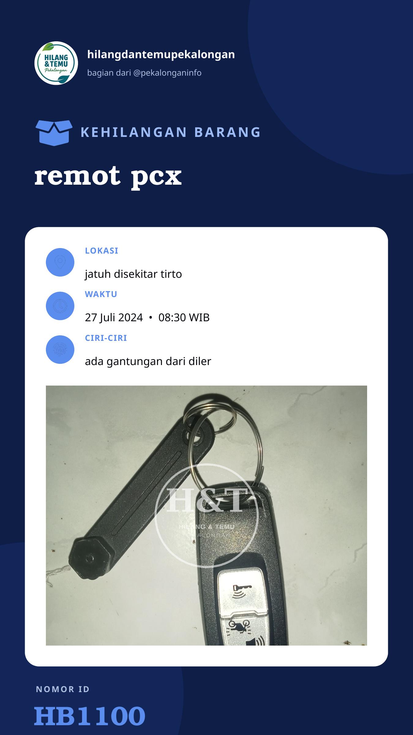 Story 9:16 laporan remot pcx