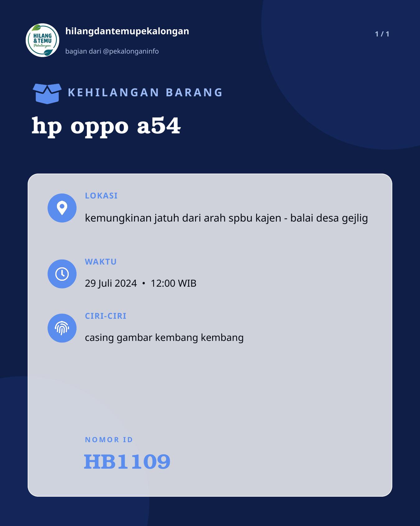 Slide laporan hp oppo a54 (HB1109)