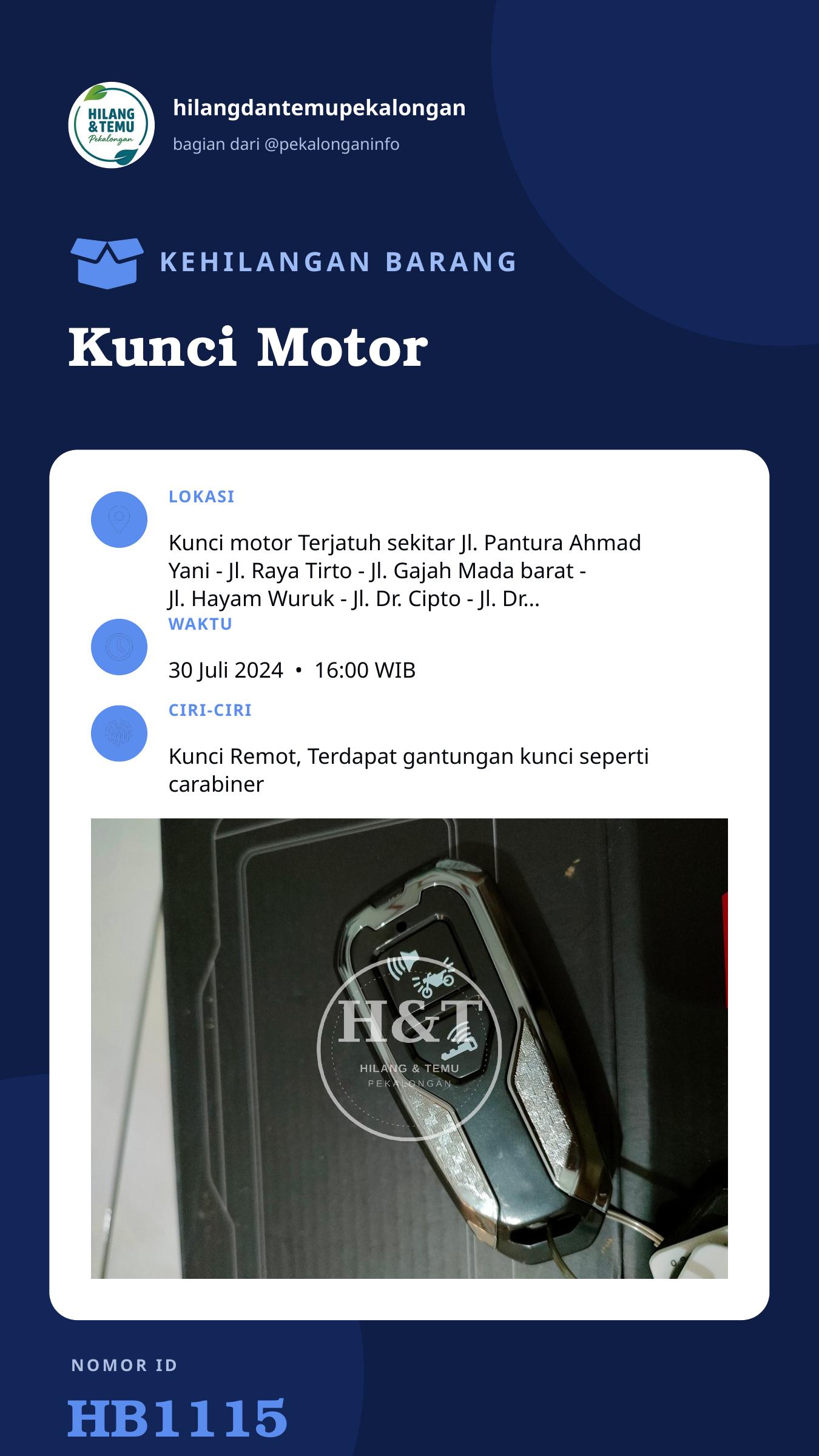 Story 9:16 laporan Kunci Motor