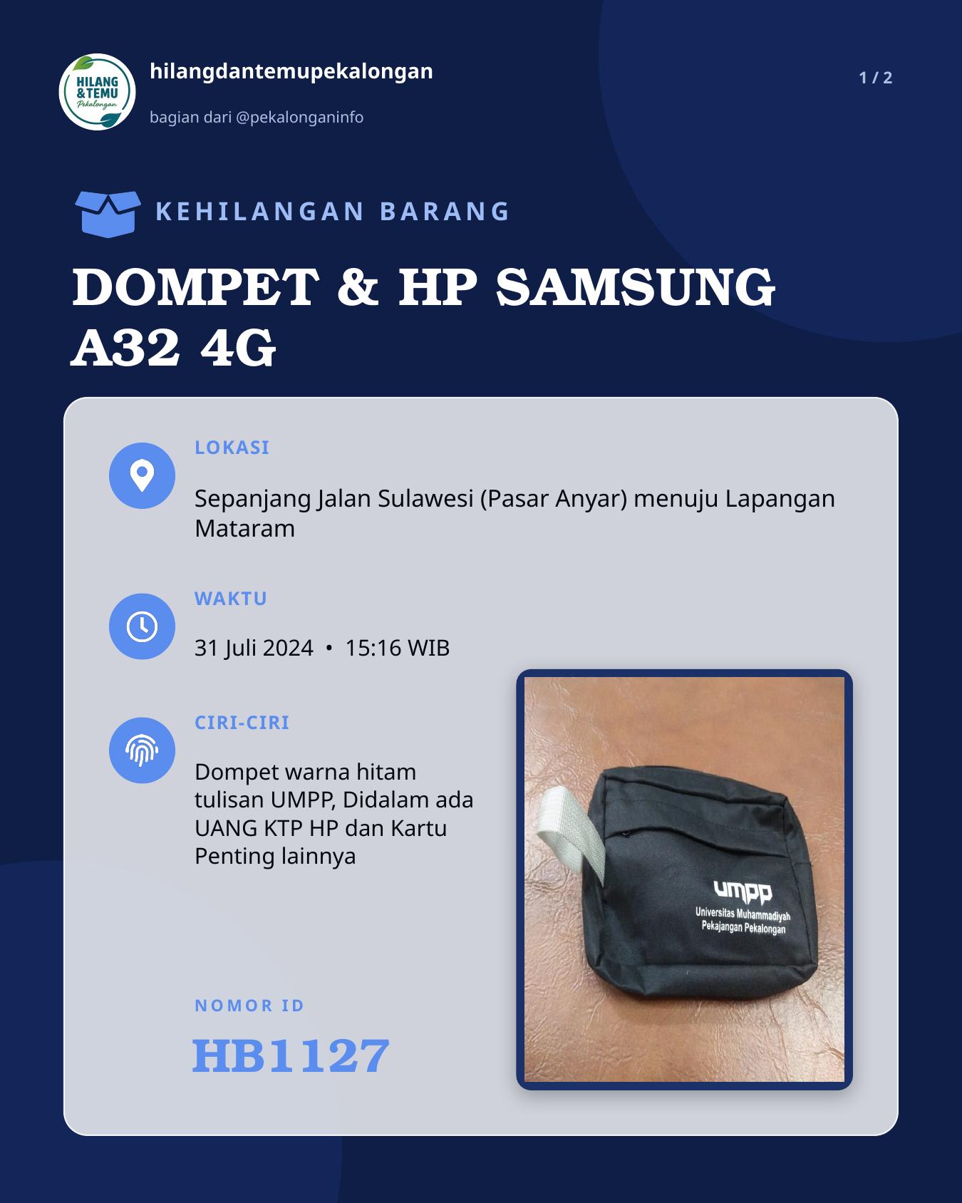 Slide 1 laporan DOMPET & HP SAMSUNG A32 4G
