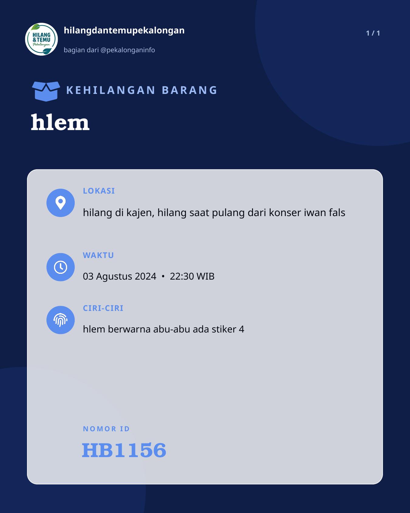 Slide laporan hlem (HB1156)