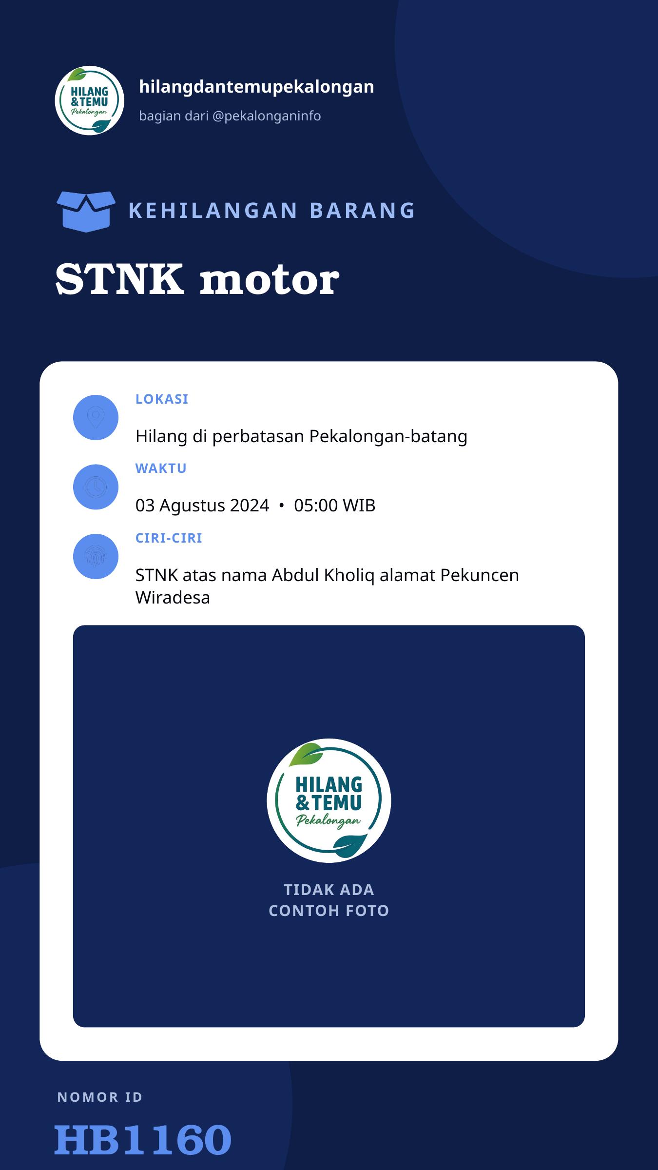 Story 9:16 laporan STNK motor