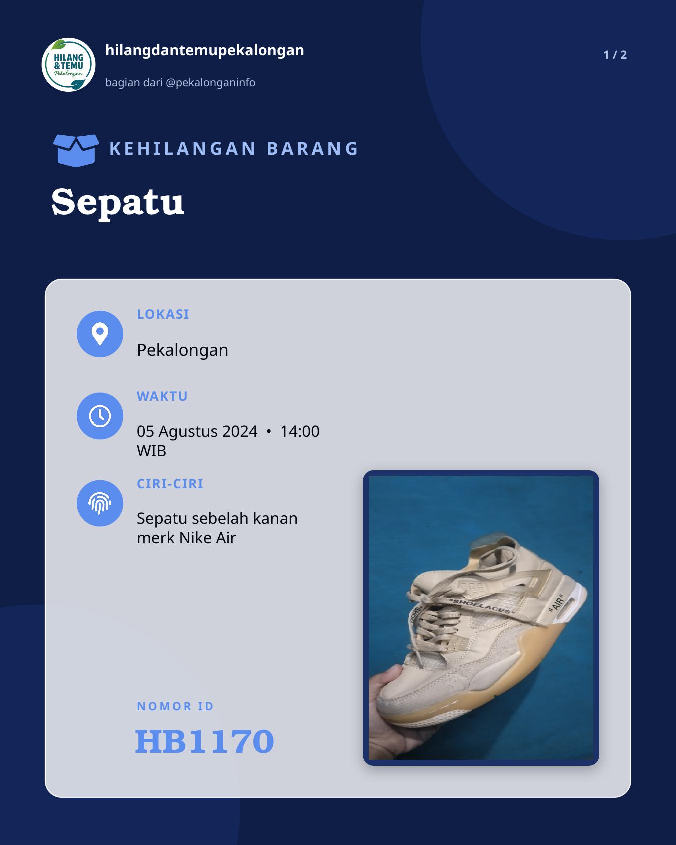 Slide 1 laporan Sepatu