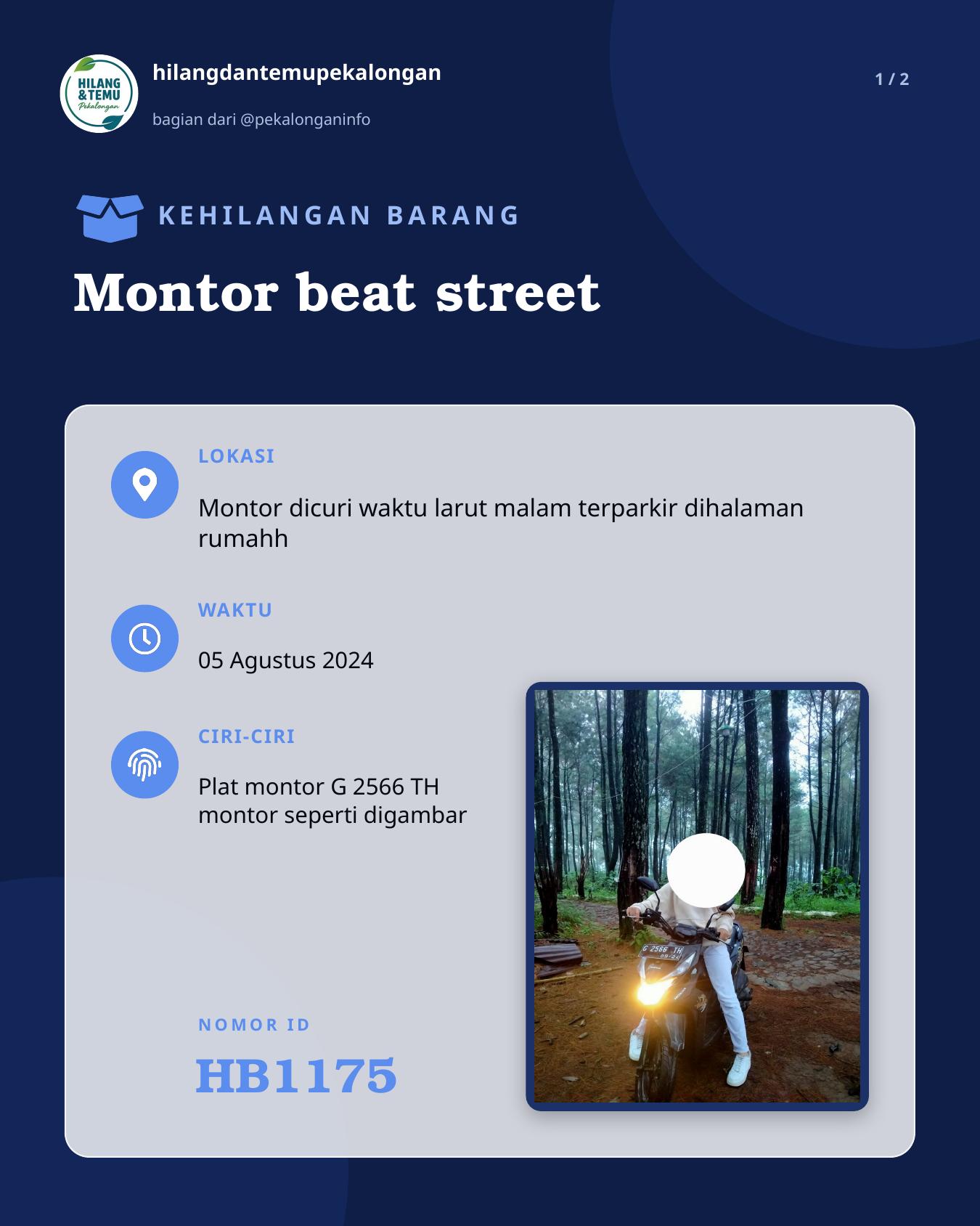 Slide 1 laporan Montor beat street