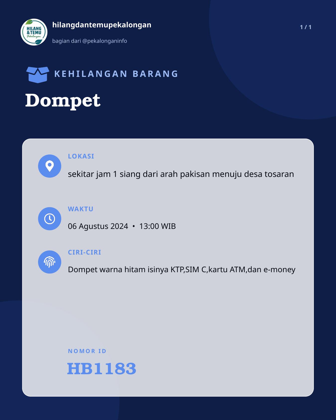 Slide laporan Dompet (HB1183)