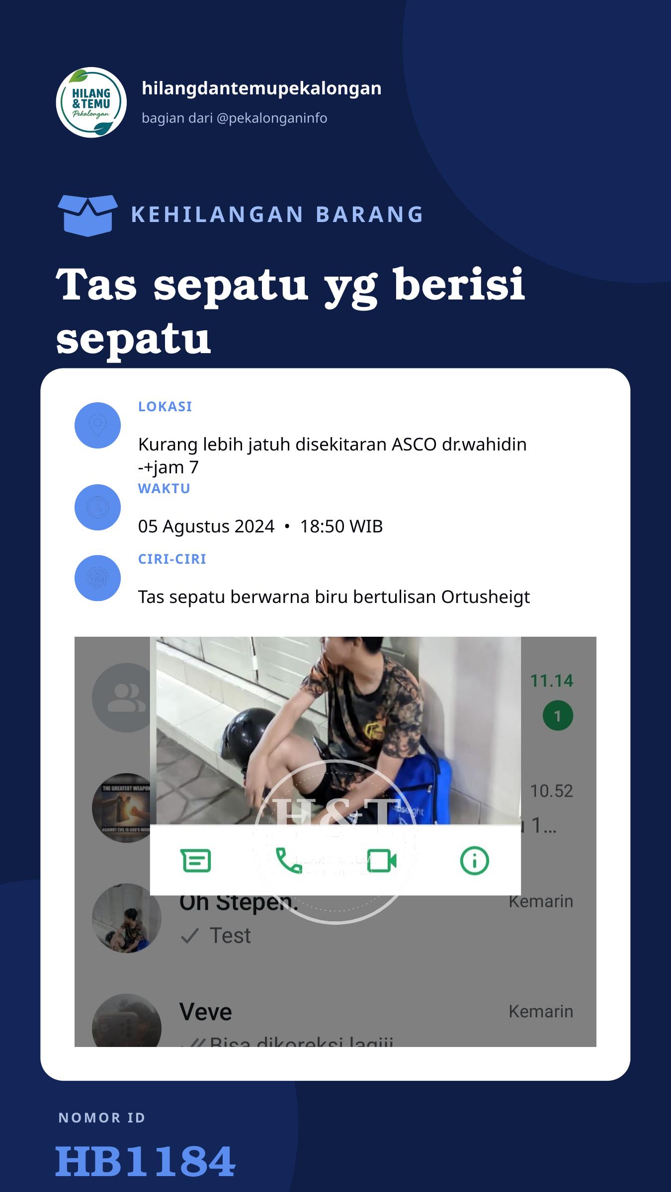 Story 9:16 laporan Tas sepatu yg berisi sepatu futsal dompet dan Xiaomi redmi note 13 pro 5g
