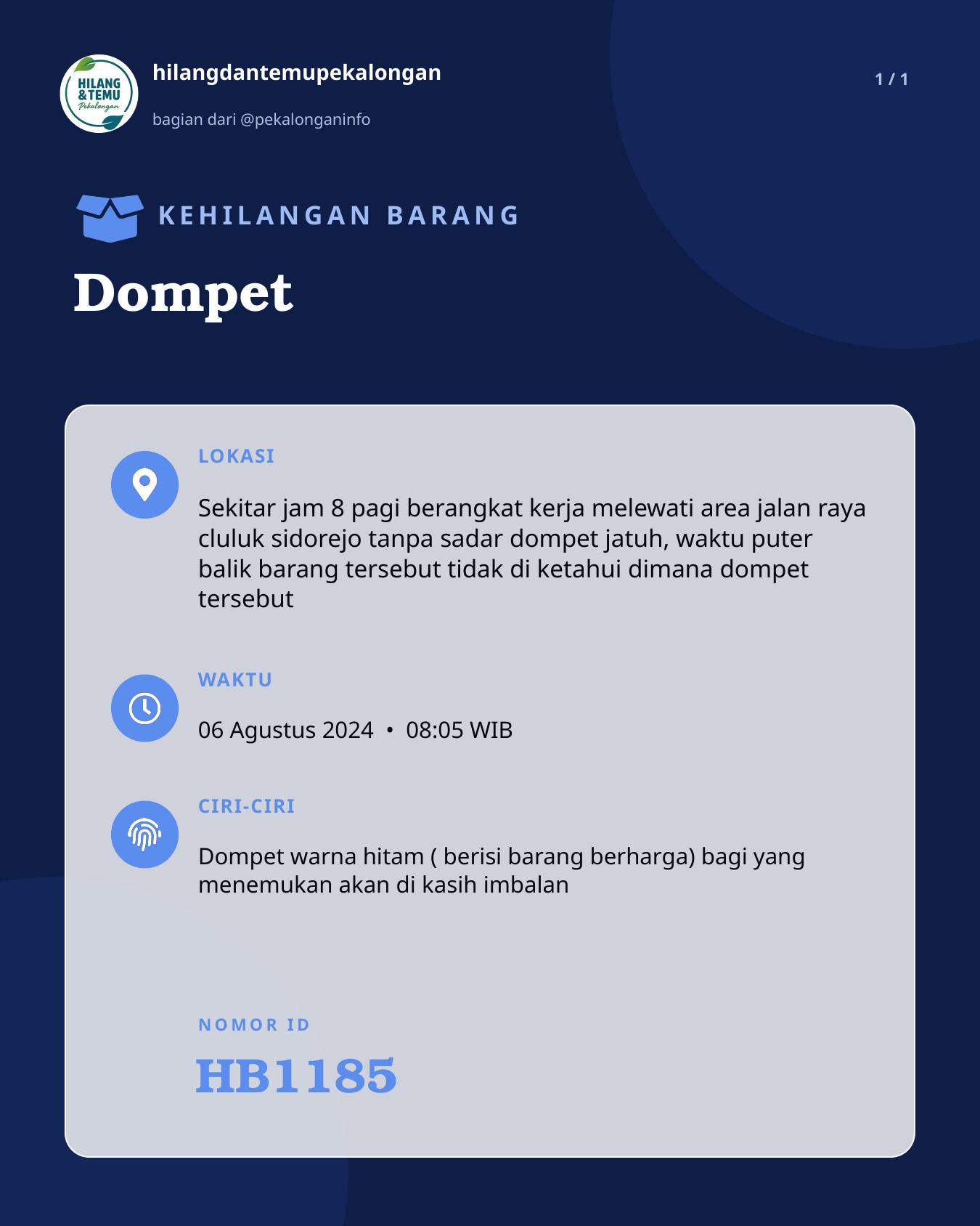 Slide laporan Dompet (HB1185)