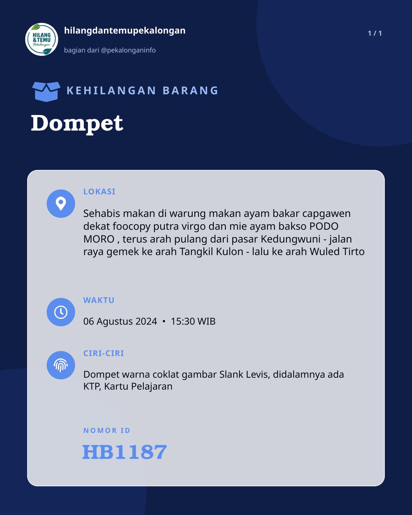 Slide laporan Dompet (HB1187)