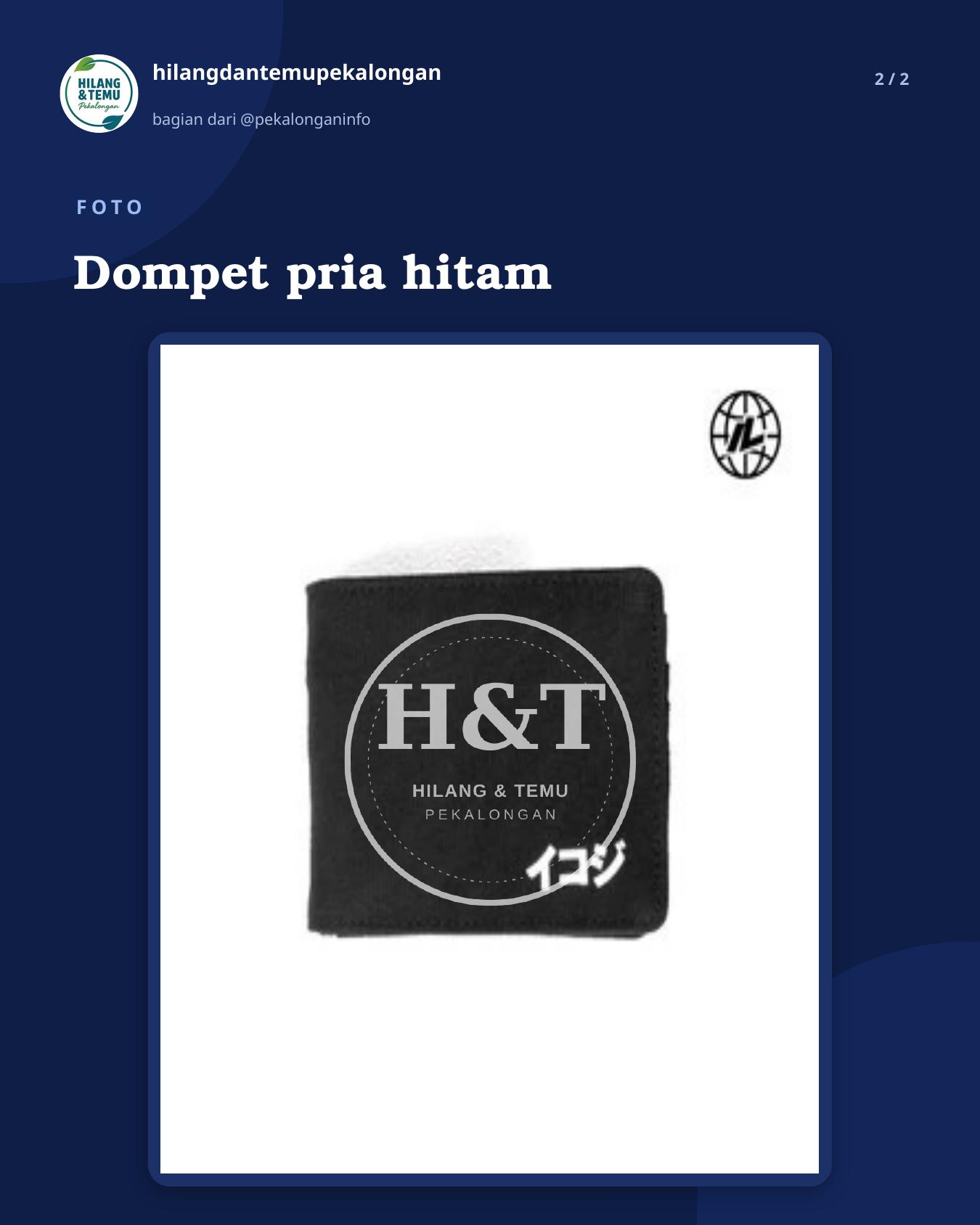 Slide 2 laporan Dompet pria hitam