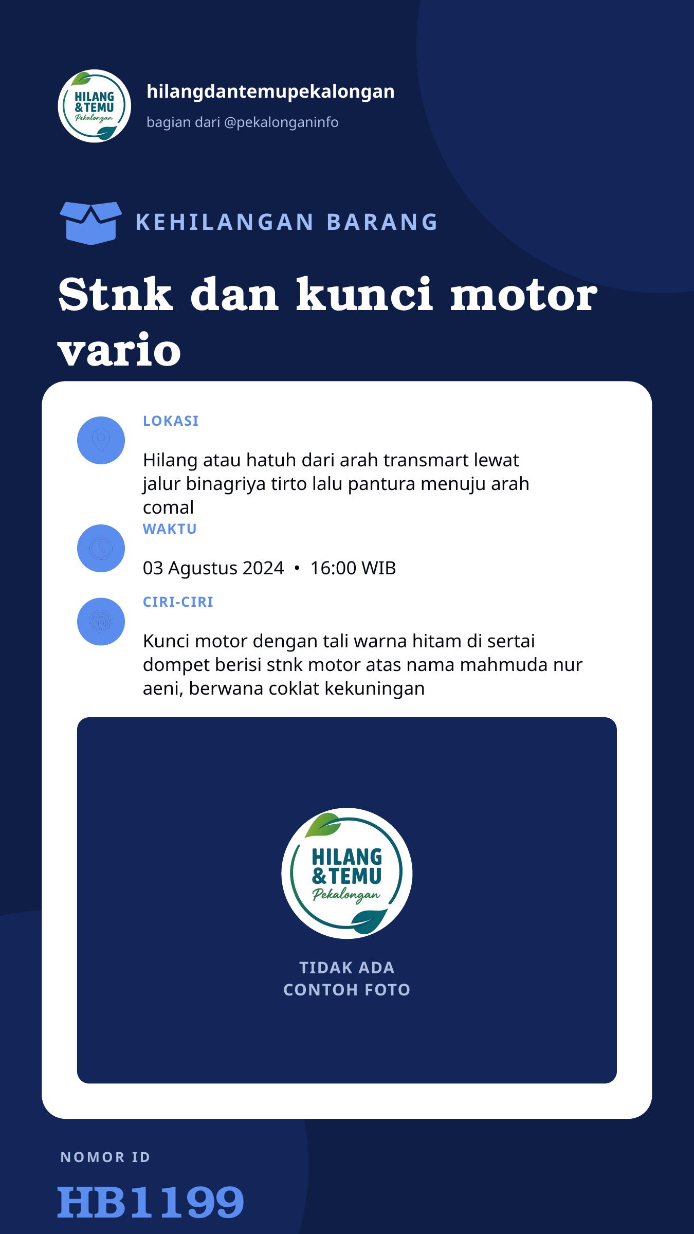 Story 9:16 laporan Stnk dan kunci motor vario