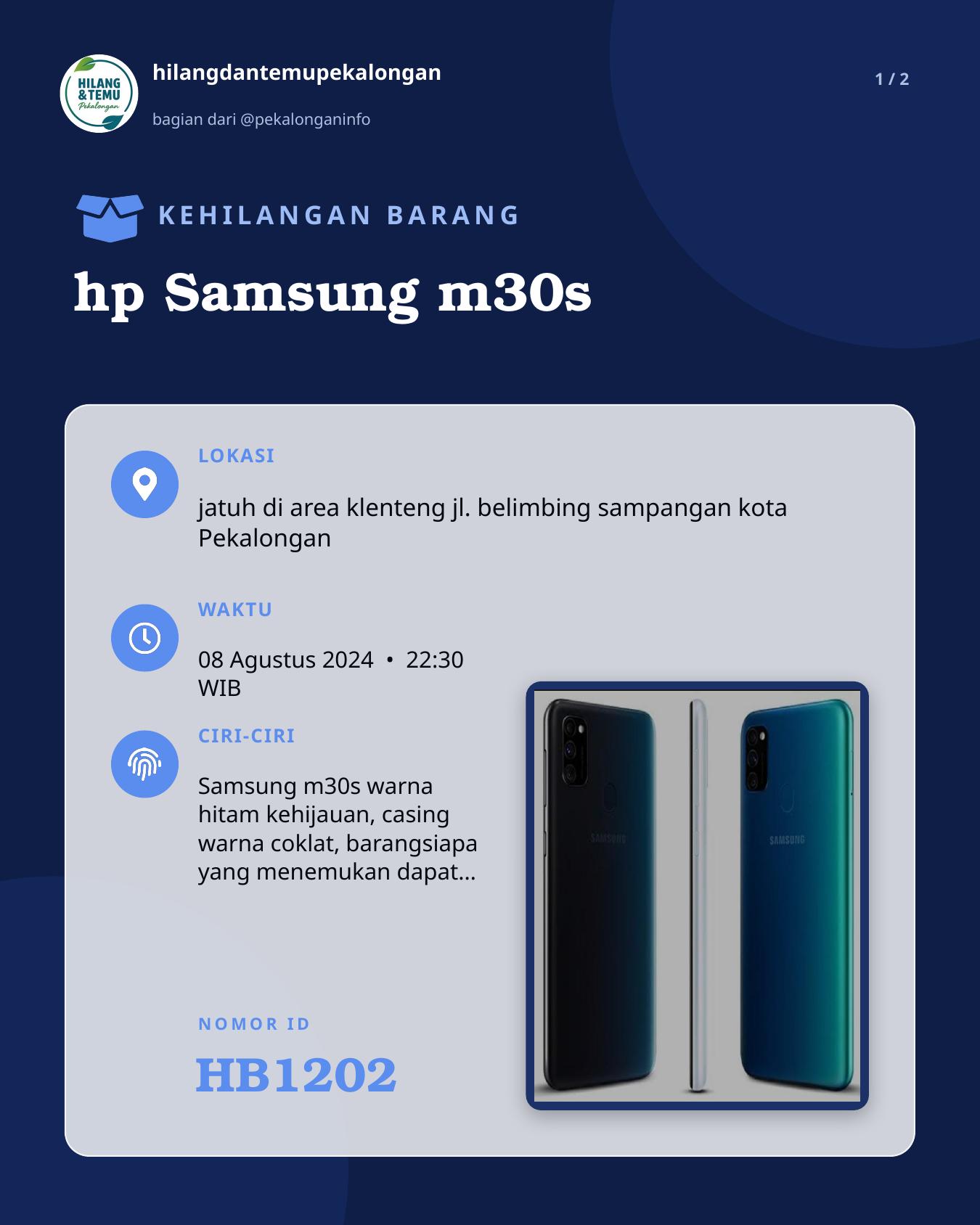 Slide 1 laporan hp Samsung m30s