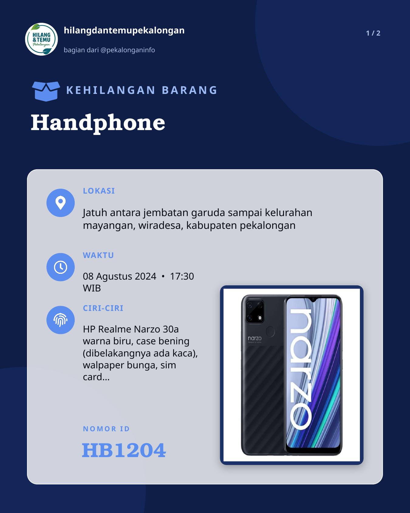 Slide 1 laporan Handphone