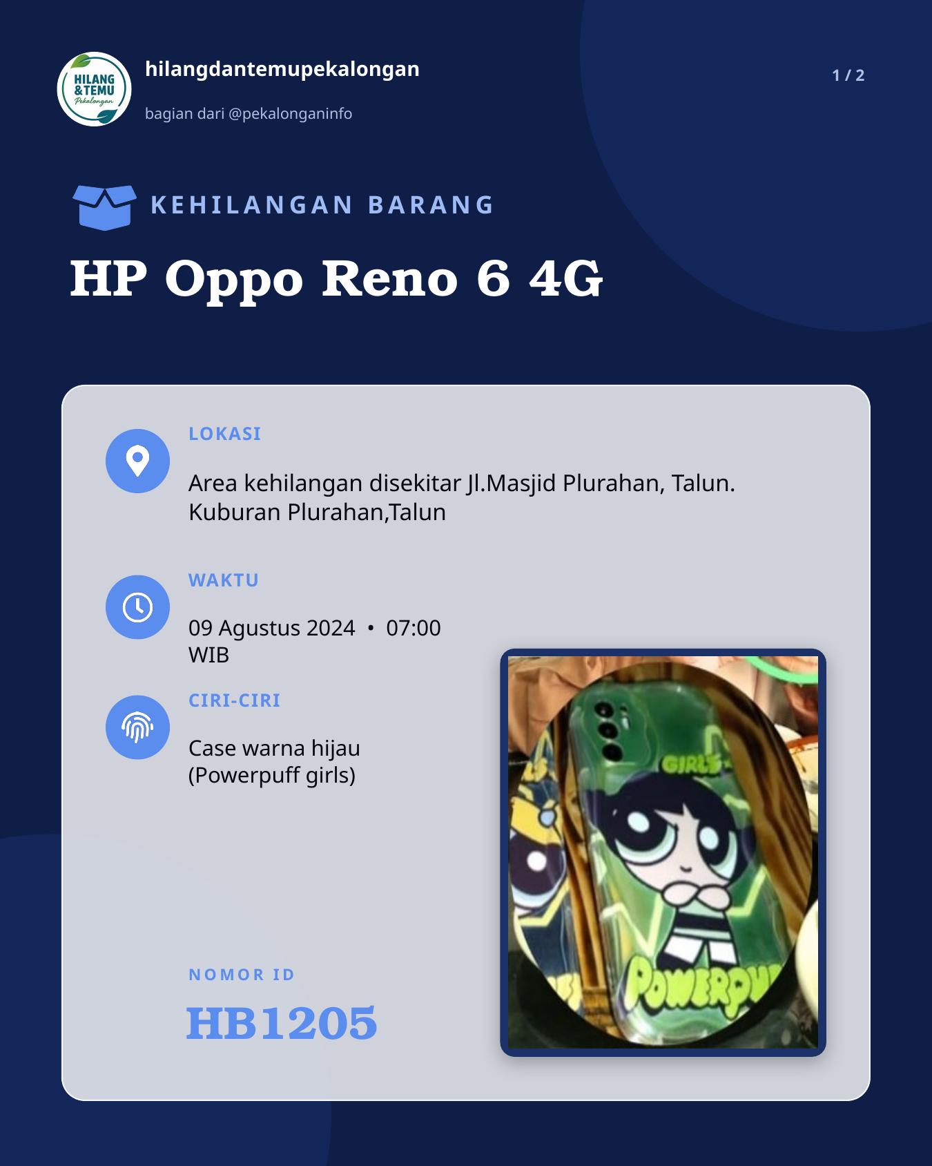 Slide 1 laporan HP Oppo Reno 6 4G