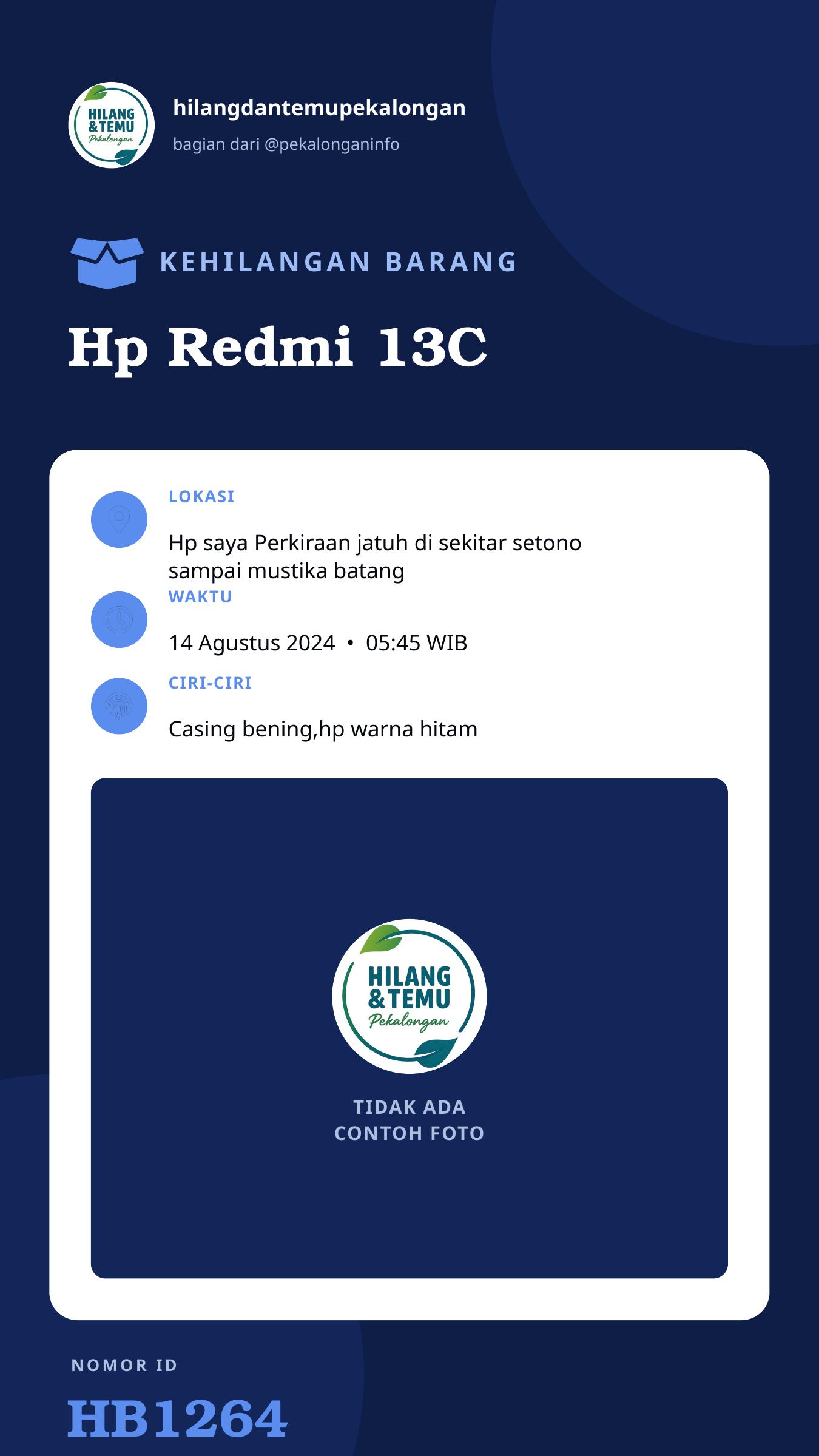 Story 9:16 laporan Hp Redmi 13C