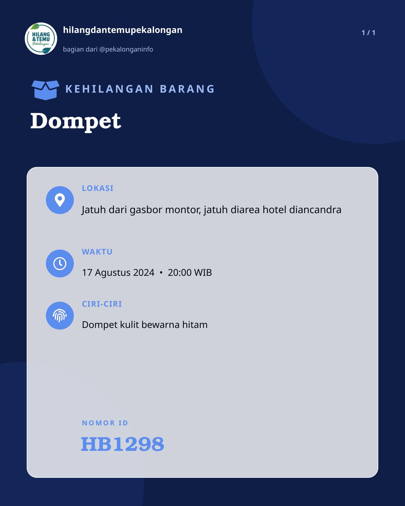 Slide laporan Dompet (HB1298)