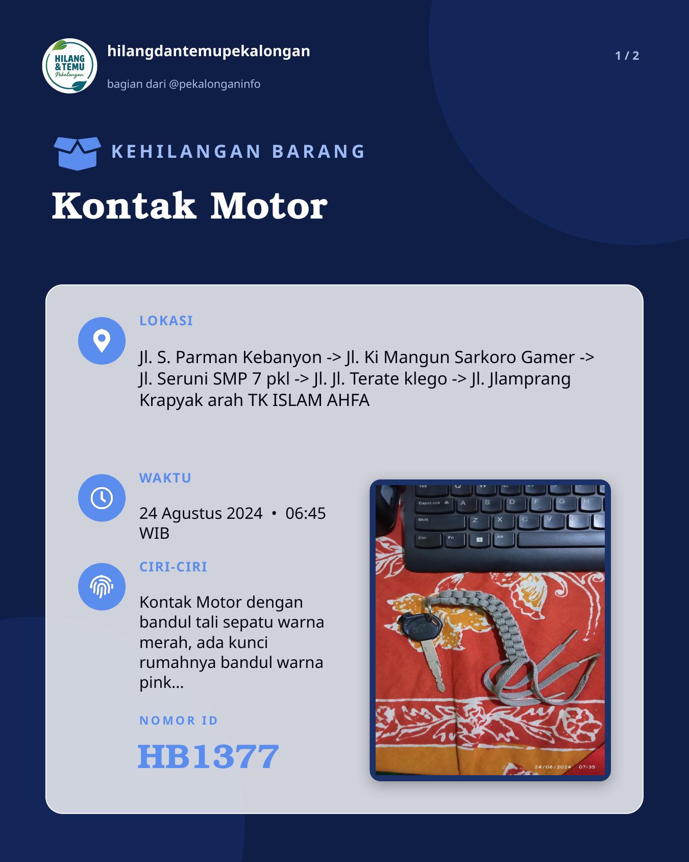 Slide 1 laporan Kontak Motor
