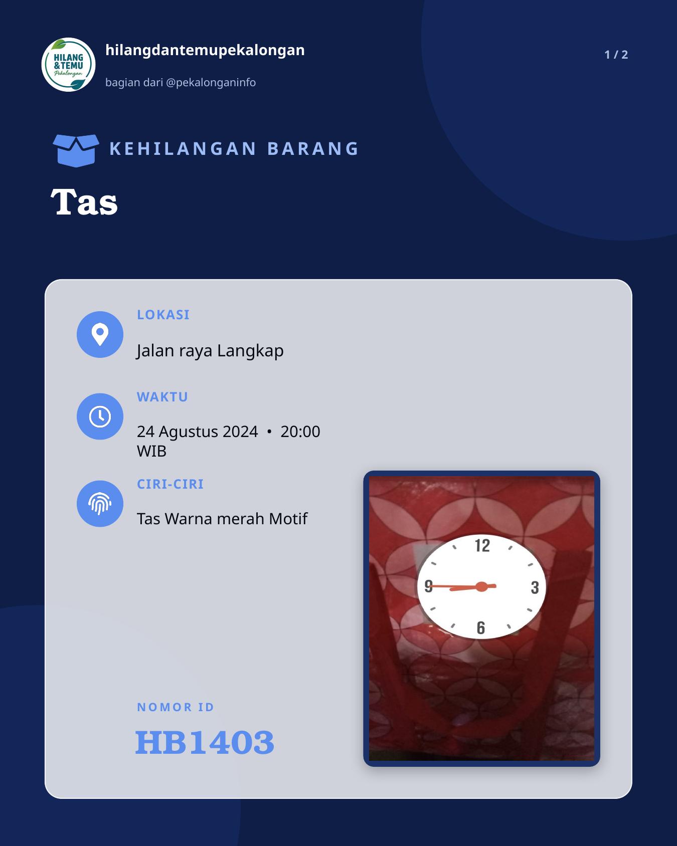 Slide 1 laporan Tas