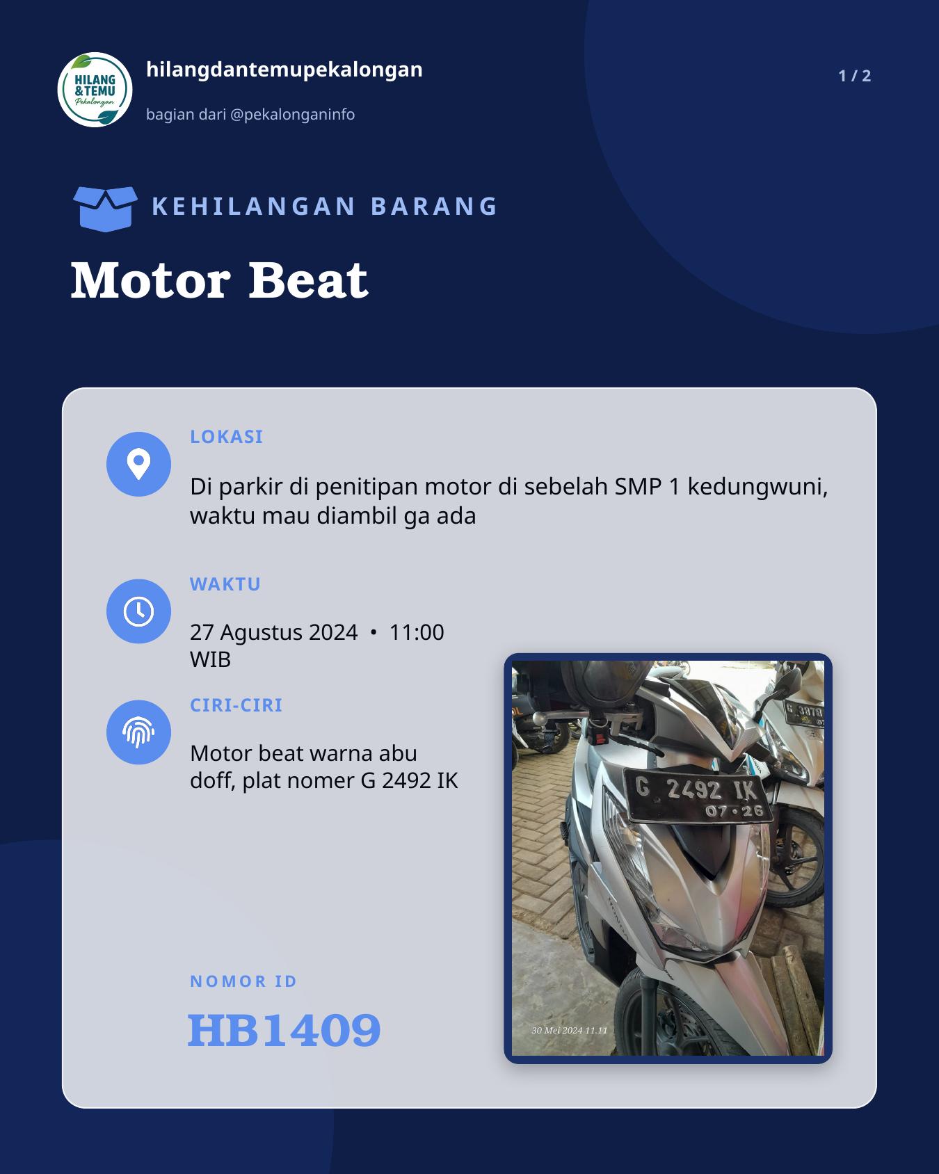 Slide 1 laporan Motor Beat