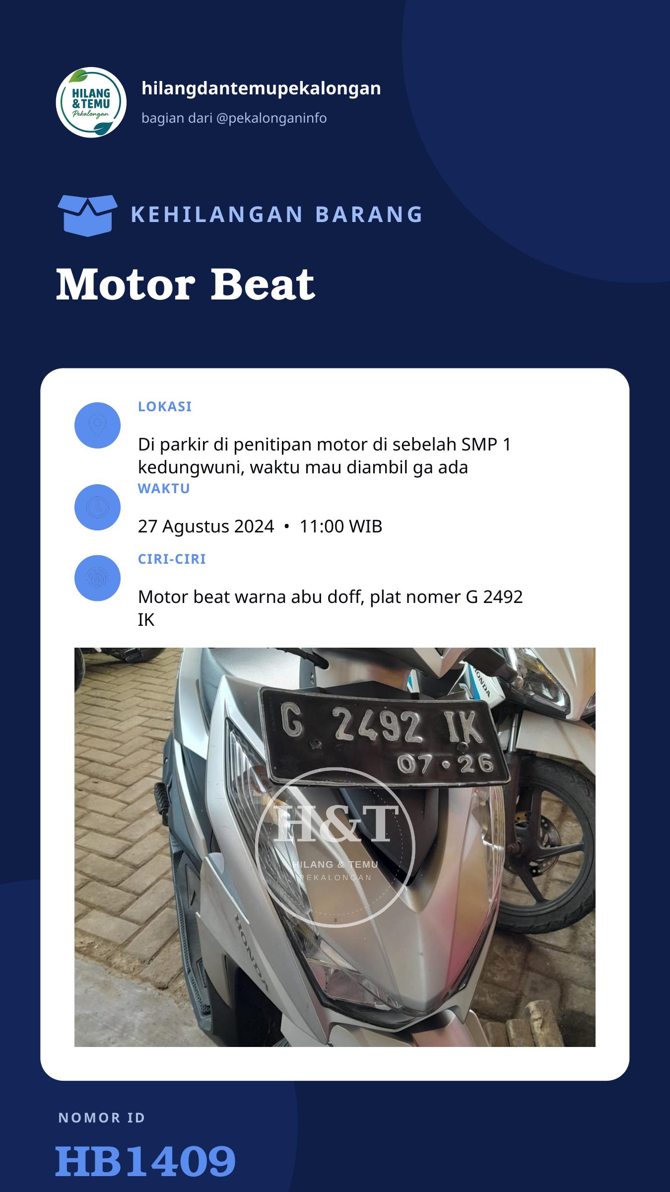 Story 9:16 laporan Motor Beat