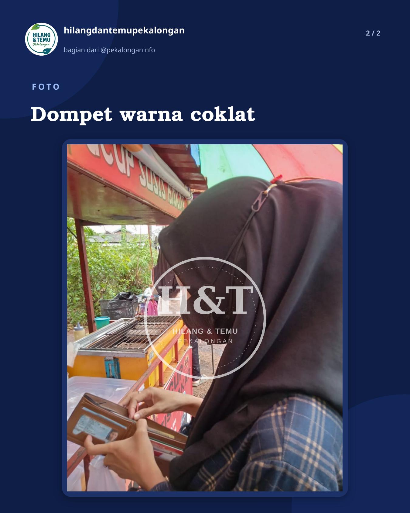 Slide 2 laporan Dompet warna coklat