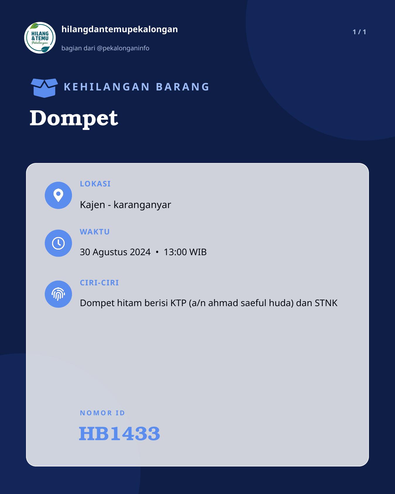Slide laporan Dompet (HB1433)