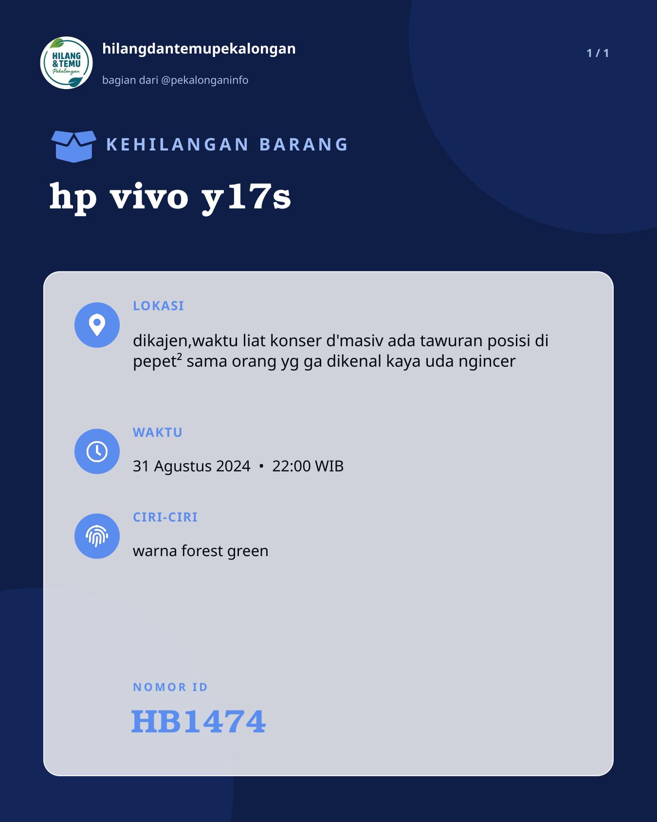 Slide laporan hp vivo y17s (HB1474)