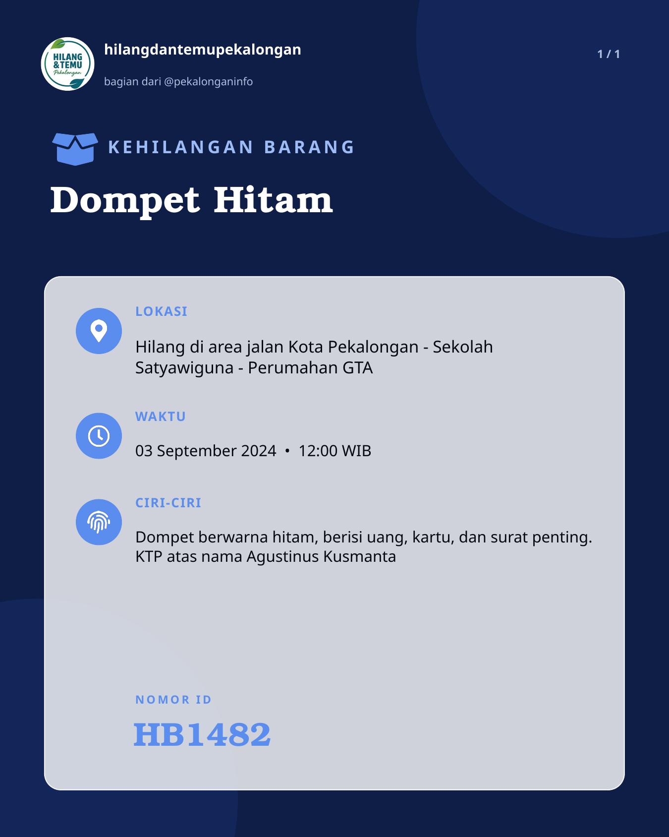 Slide laporan Dompet Hitam (HB1482)