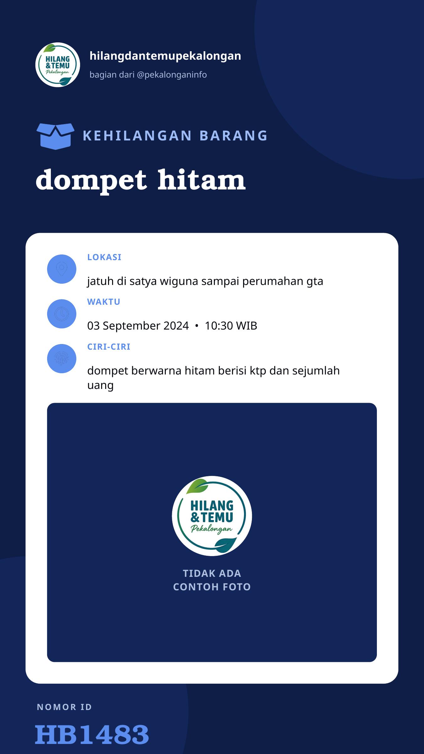 Story 9:16 laporan dompet hitam