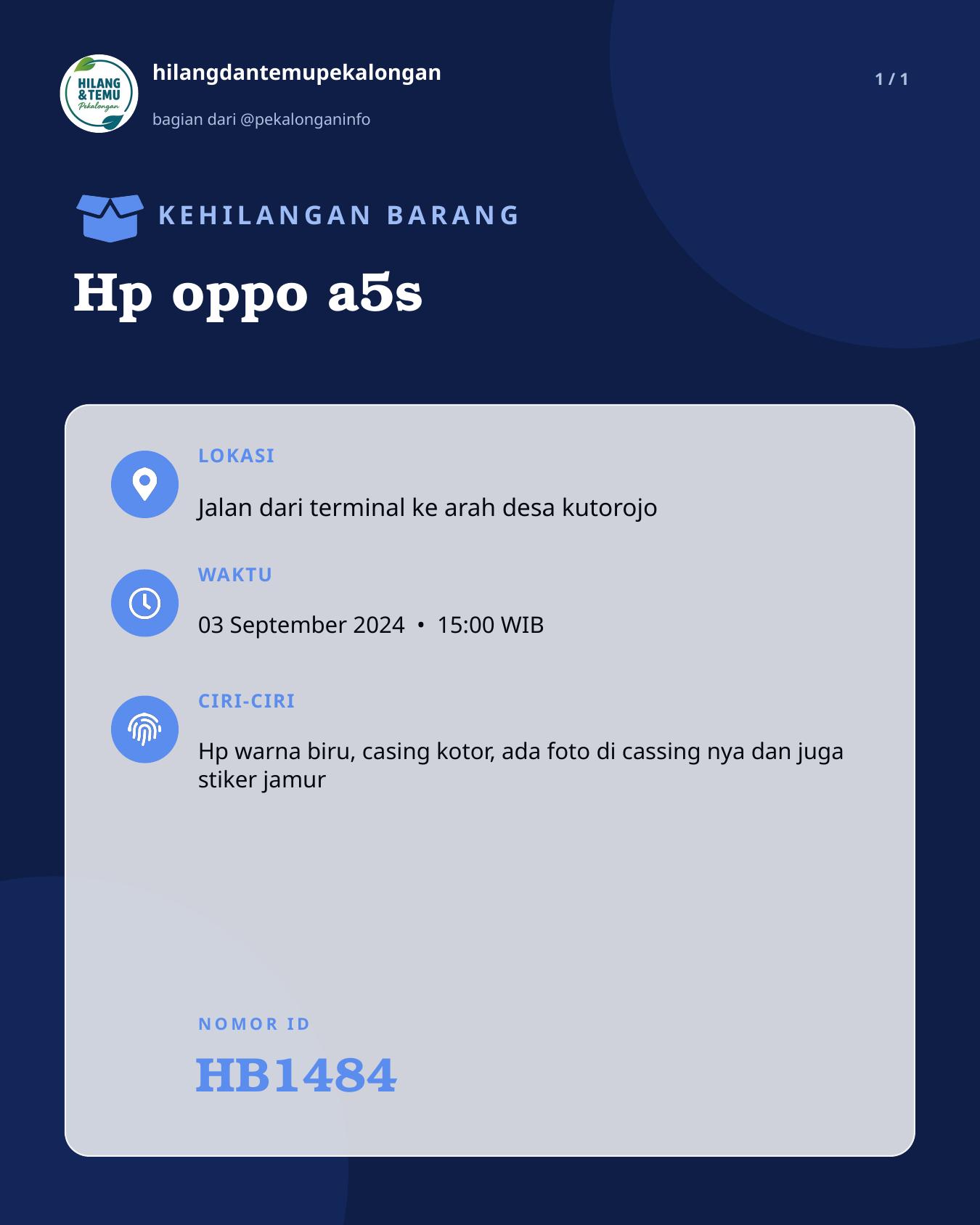 Slide laporan Hp oppo a5s (HB1484)