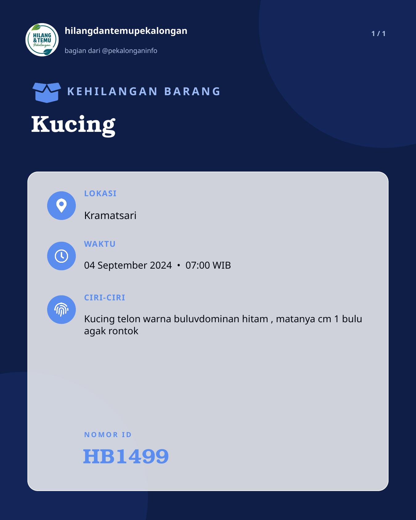 Slide laporan Kucing (HB1499)