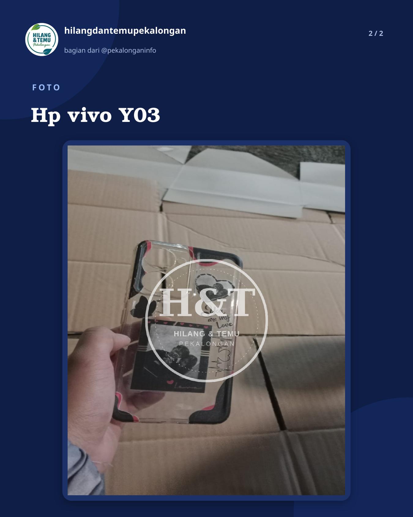 Slide 2 laporan Hp vivo Y03