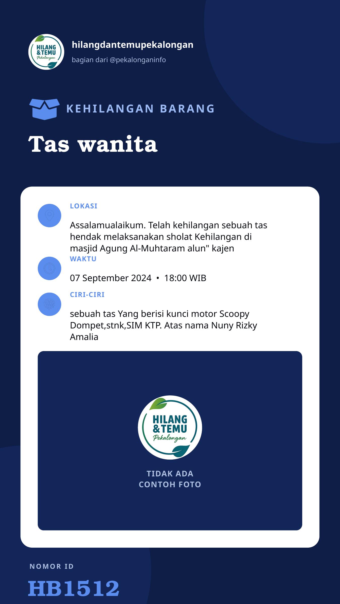 Story 9:16 laporan Tas wanita
