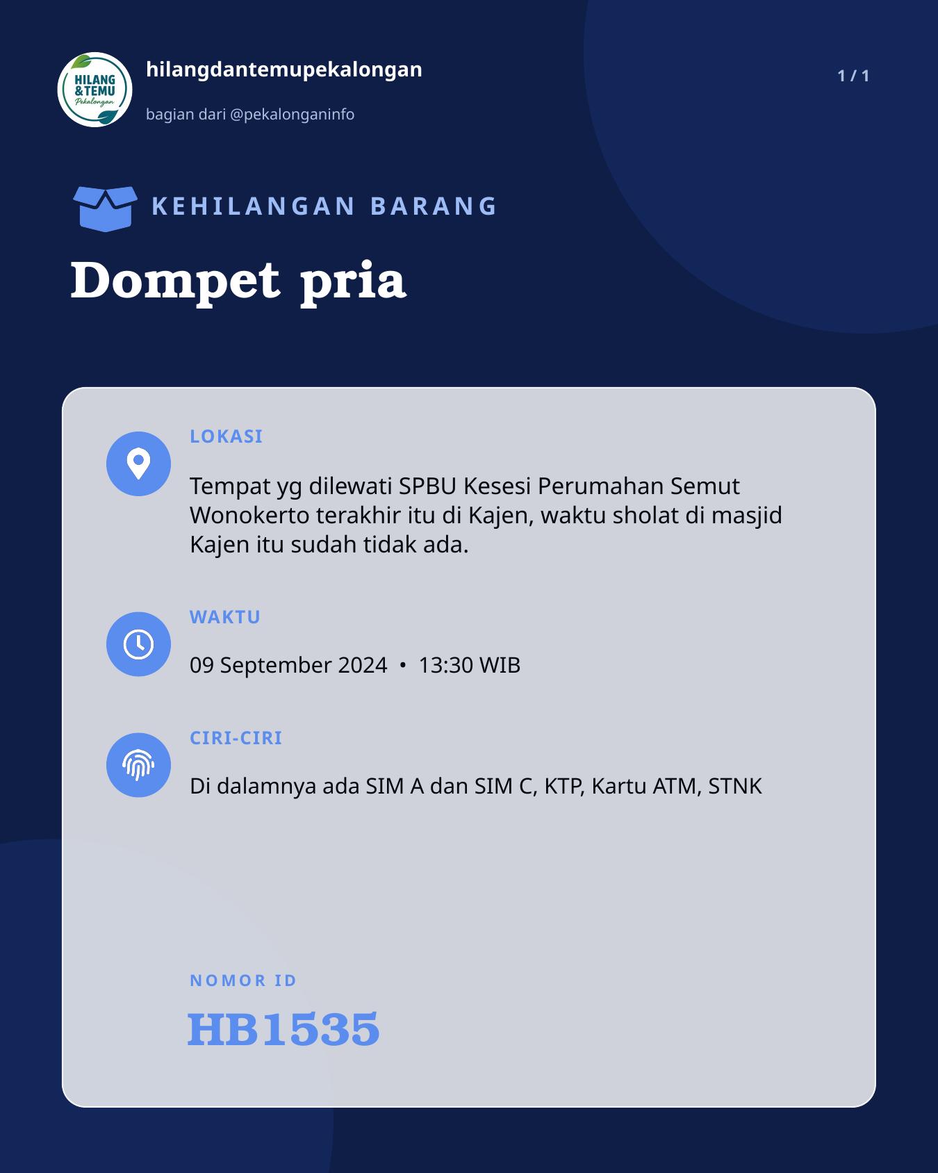 Slide laporan Dompet pria (HB1535)