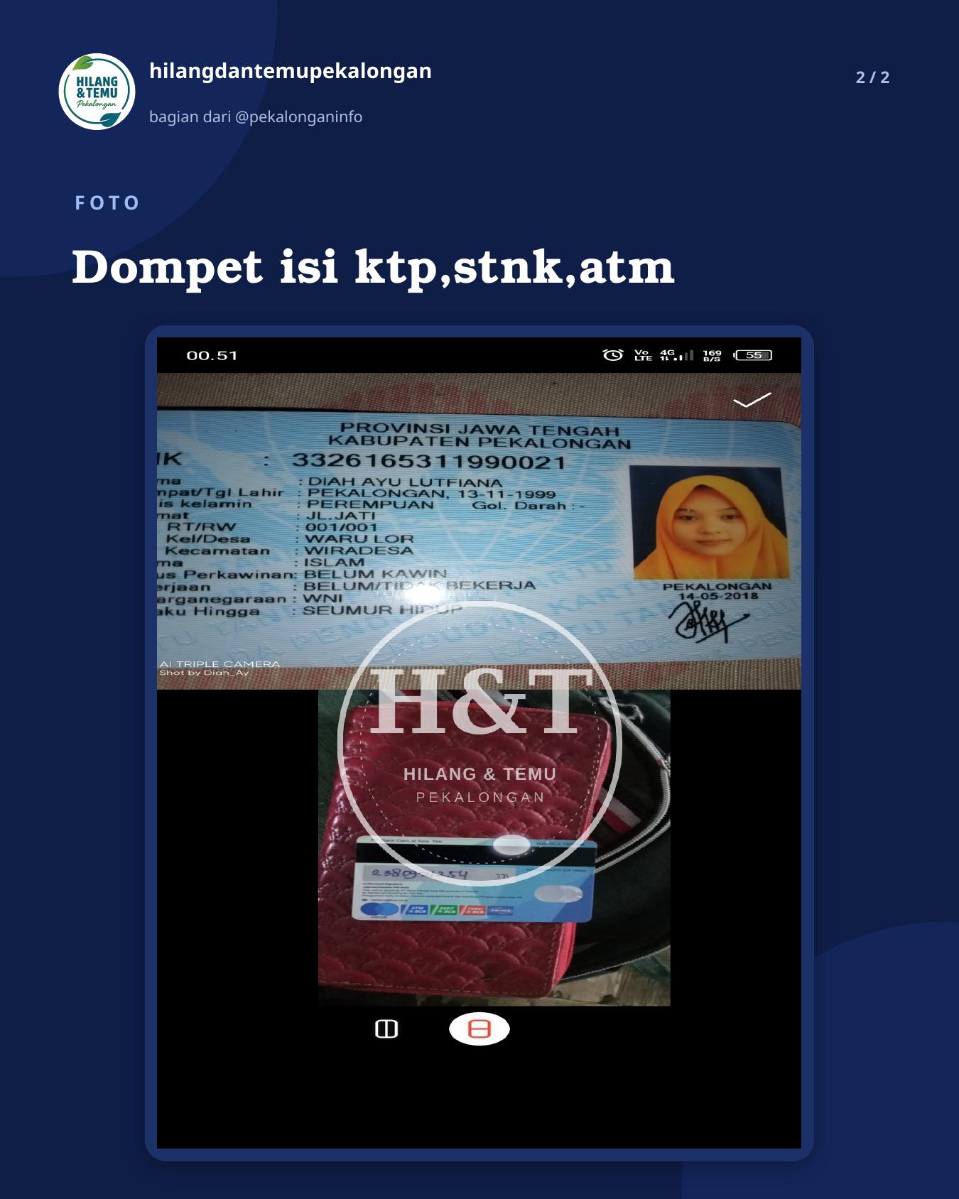 Slide 2 laporan Dompet isi ktp,stnk,atm