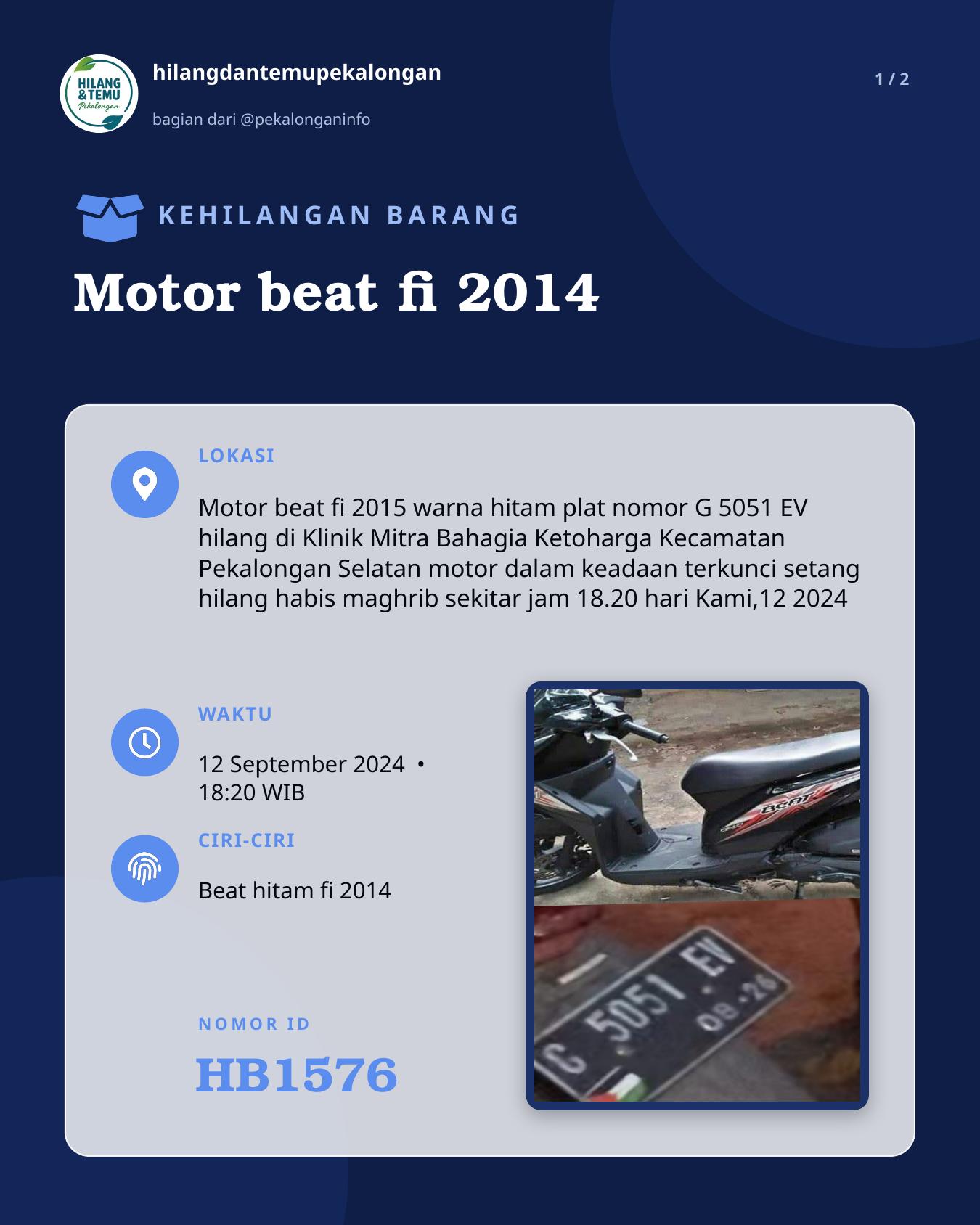 Slide 1 laporan Motor beat fi 2014