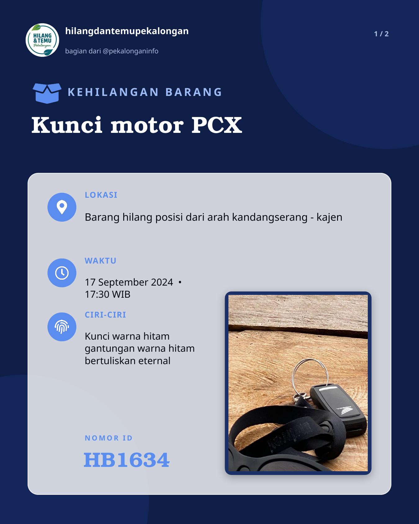 Slide 1 laporan Kunci motor PCX