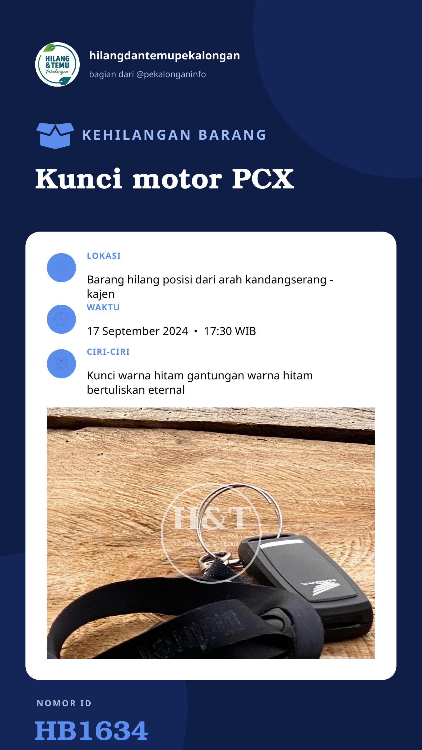 Story 9:16 laporan Kunci motor PCX