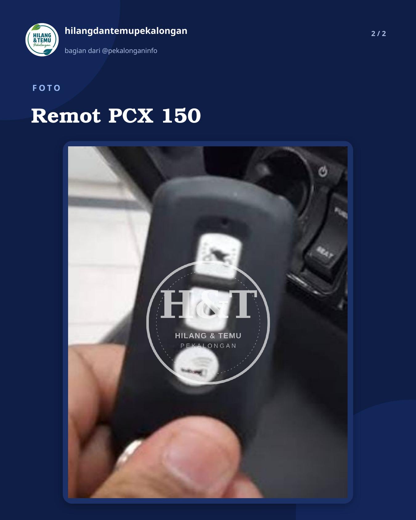 Slide 2 laporan Remot PCX 150