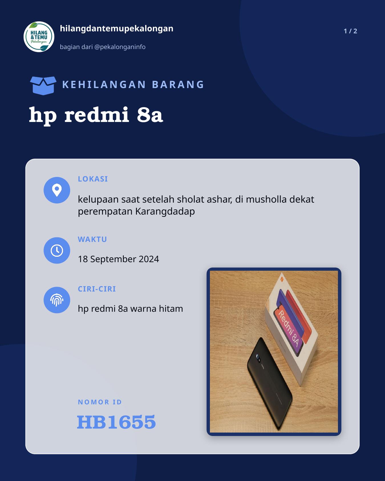 Slide 1 laporan hp redmi 8a