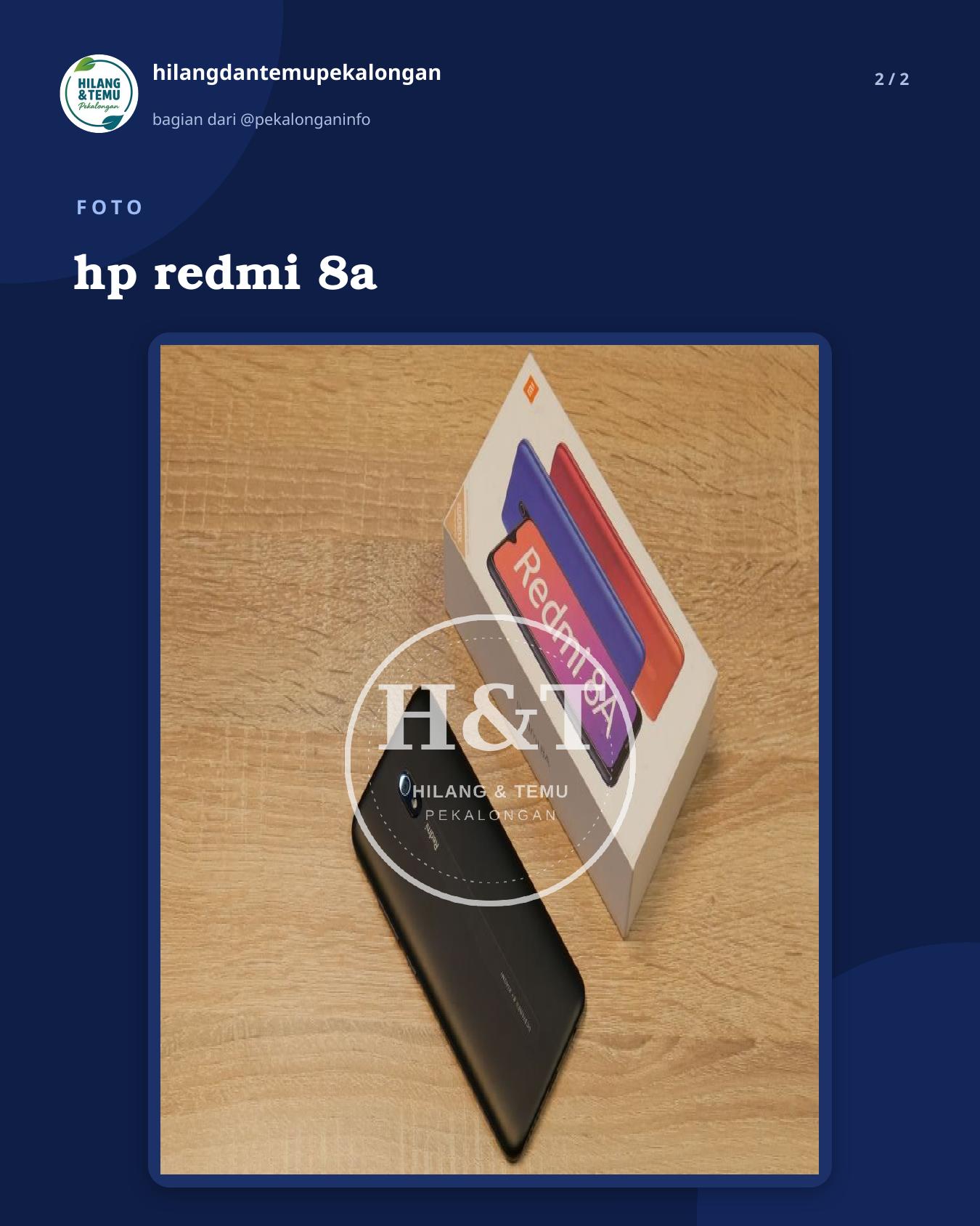 Slide 2 laporan hp redmi 8a