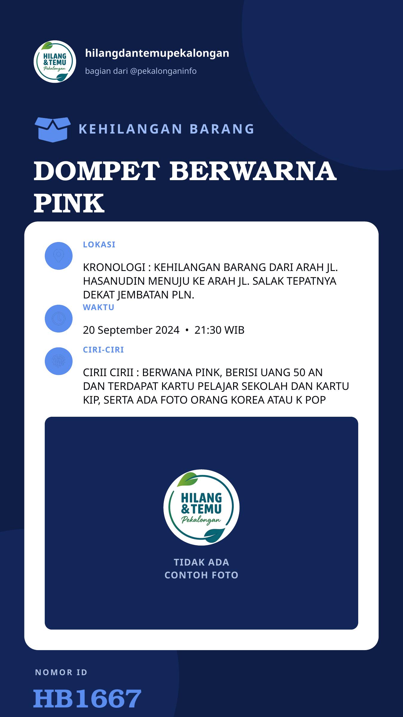 Story 9:16 laporan DOMPET BERWARNA PINK