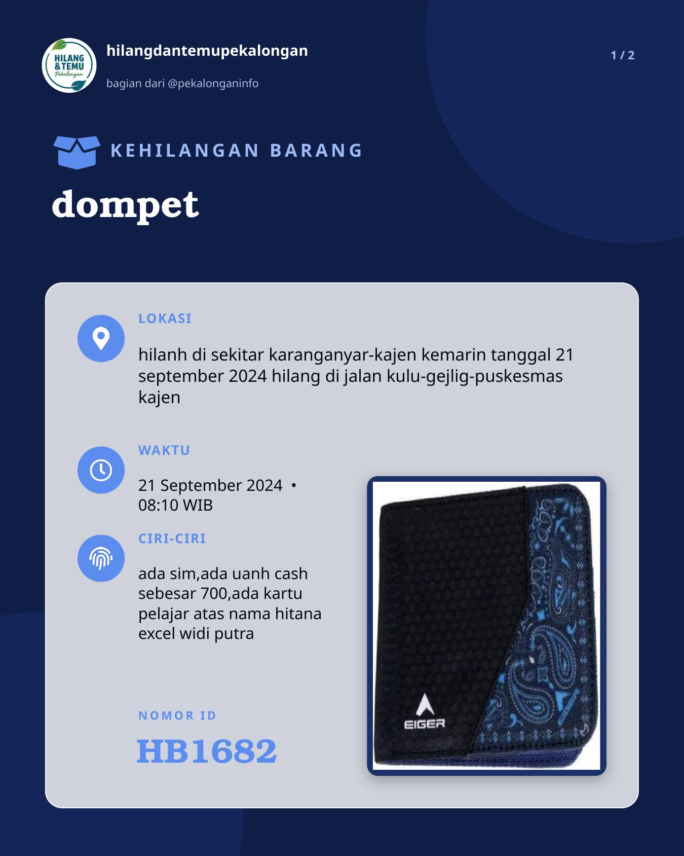 Slide 1 laporan dompet