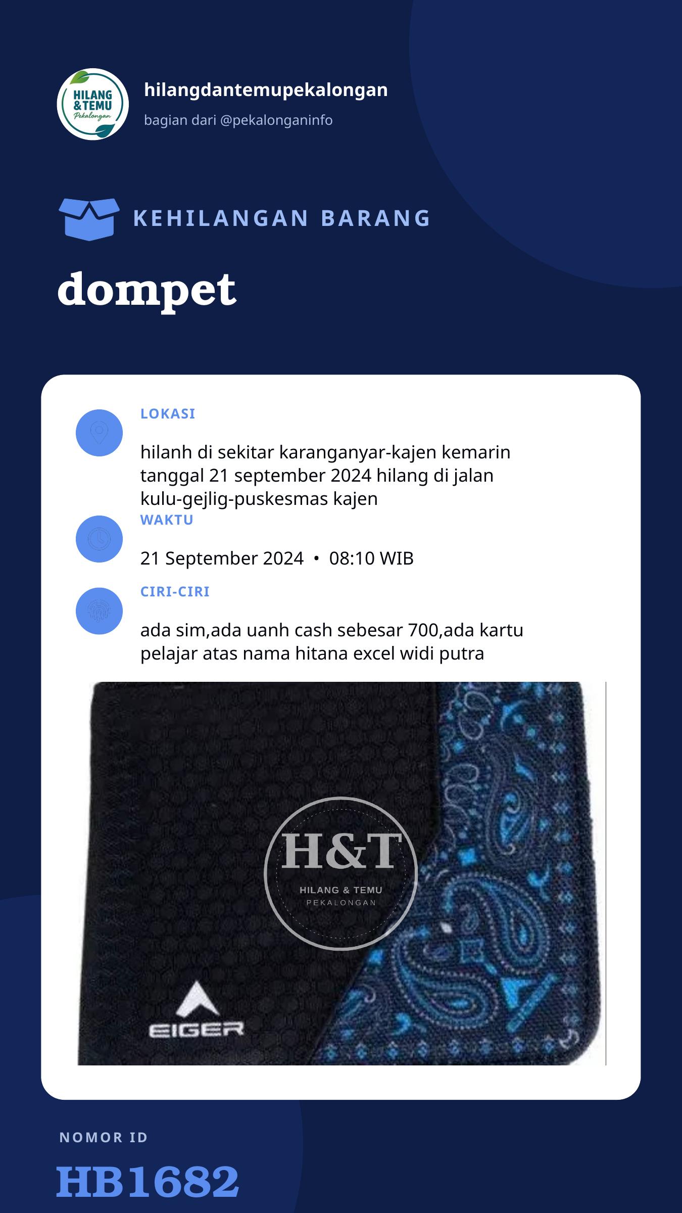 Story 9:16 laporan dompet